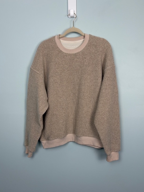 Outdoor Voices Tops - Outdoor Voices Mega Fleece Wool Blend Beige Crewneck Sweatshirt Women’s XL